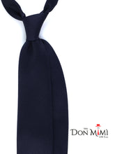 3 Fold Tie SEMANTICA in Dark Blue Silk Gauze Ad Maiora